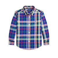 Little Boy's Plaid Cotton Oxford Shirt