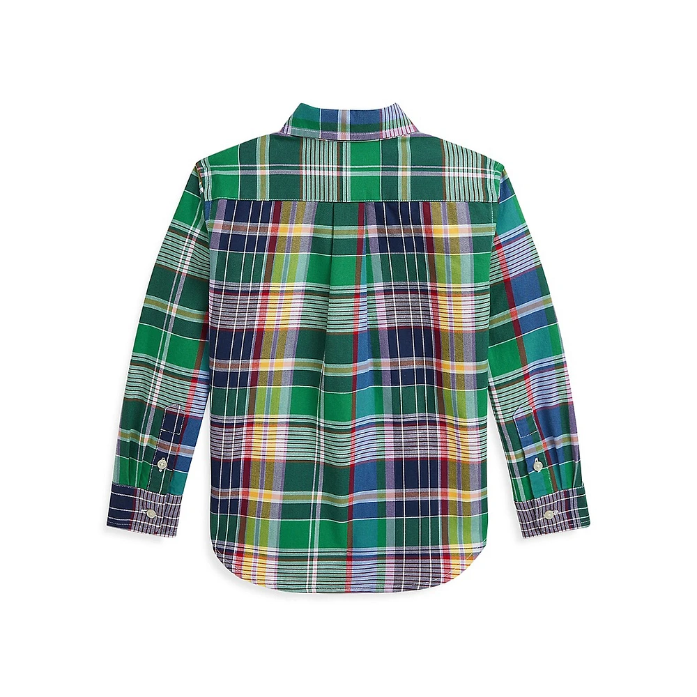 Little Boy's Plaid Oxford Shirt