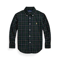 Little Boy's Plaid Cotton Poplin Shirt