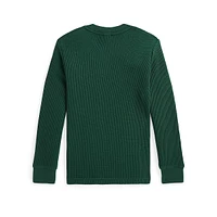 Little Boy's Waffle-Knit Cotton Long-Sleeve T-Shirt