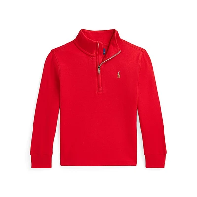 Little Boy's Cotton Interlock Quarter-Zip Pullover