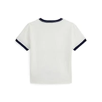 Little Boy's Corduroy-Logo Cotton Jersey T-Shirt