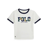 Little Boy's Corduroy-Logo Cotton Jersey T-Shirt