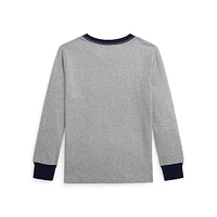 Little Boy's Corduroy-Logo Long-Sleeve T-Shirt