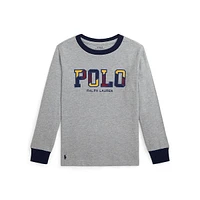 Little Boy's Corduroy-Logo Long-Sleeve T-Shirt