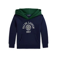 Little Boy's Logo Colourblocked Fleece Hoodie