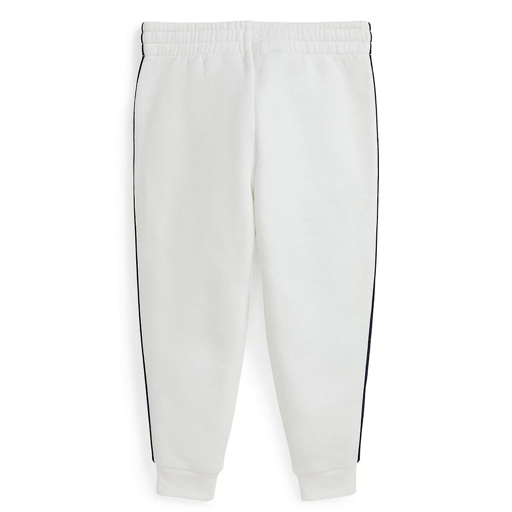 Little Boy's Side-Stripe Logo Joggers