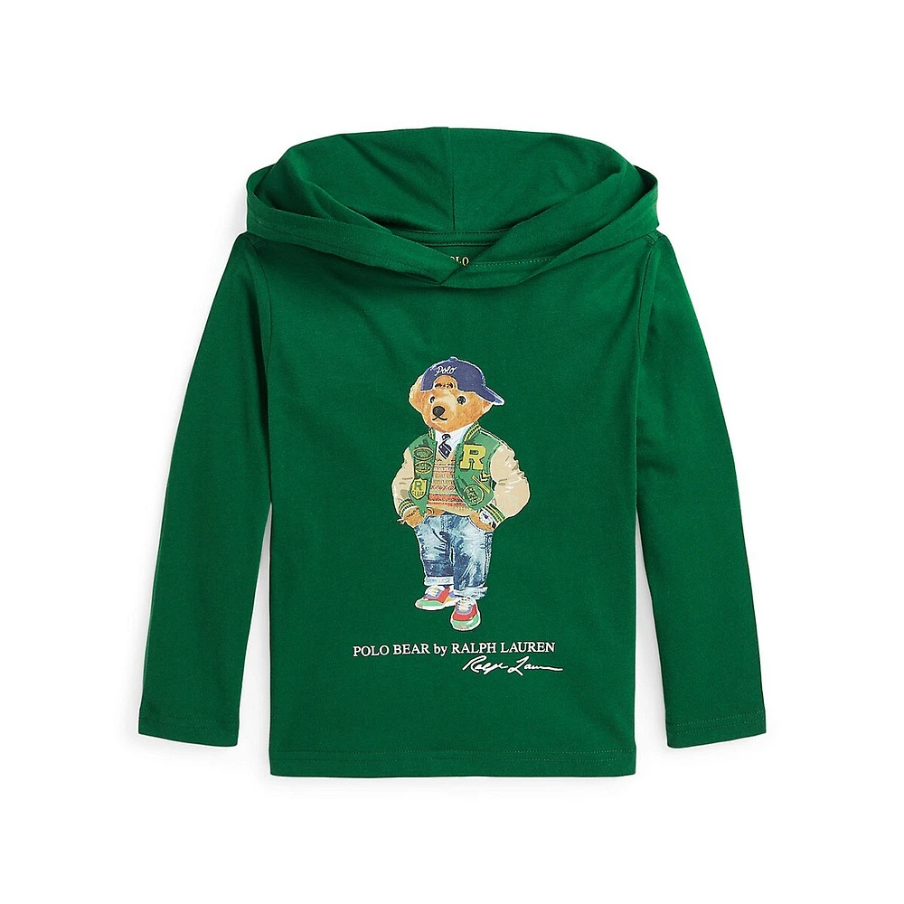 Little Boy's Polo Bear Hooded T-Shirt