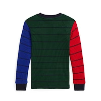 Little Boy's Waffle-Knit Cotton Long-Sleeve T-Shirt