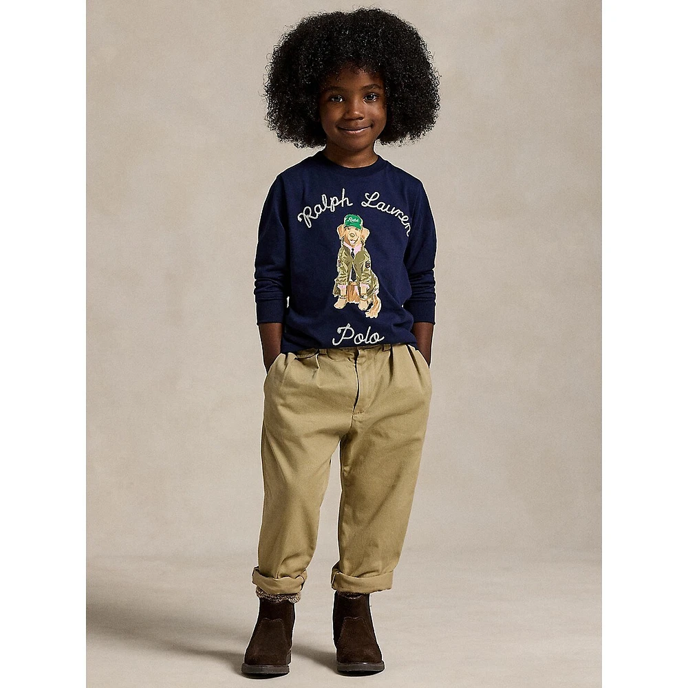 Little Boy's Dog Print Long-Sleeve T-Shirt