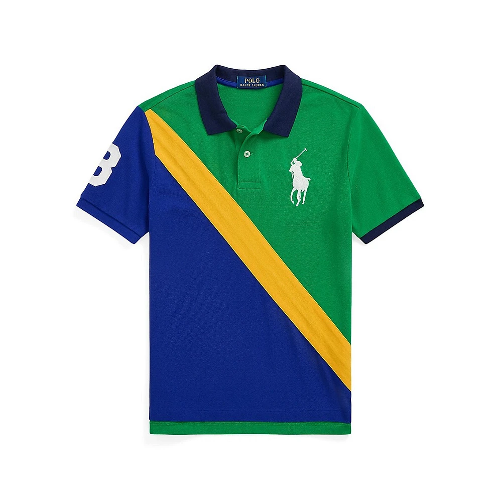 Boy's Big Pony Mesh Polo Shirt