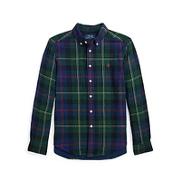 Boy's Buffalo Check Double-Faced Cotton Shirt