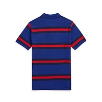 Boy's Striped Mesh Polo Shirt