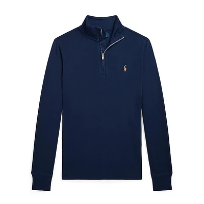 ​Boy's Interlock-Knit Quarter-Zip Pullover