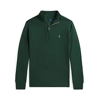 Boy's Cotton Interlock Quarter-Zip Pullover