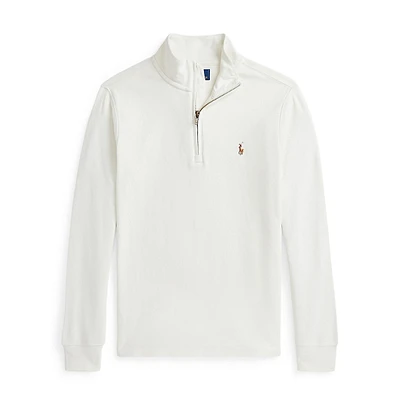 Boy's Cotton Interlock Quarter-Zip Pullover