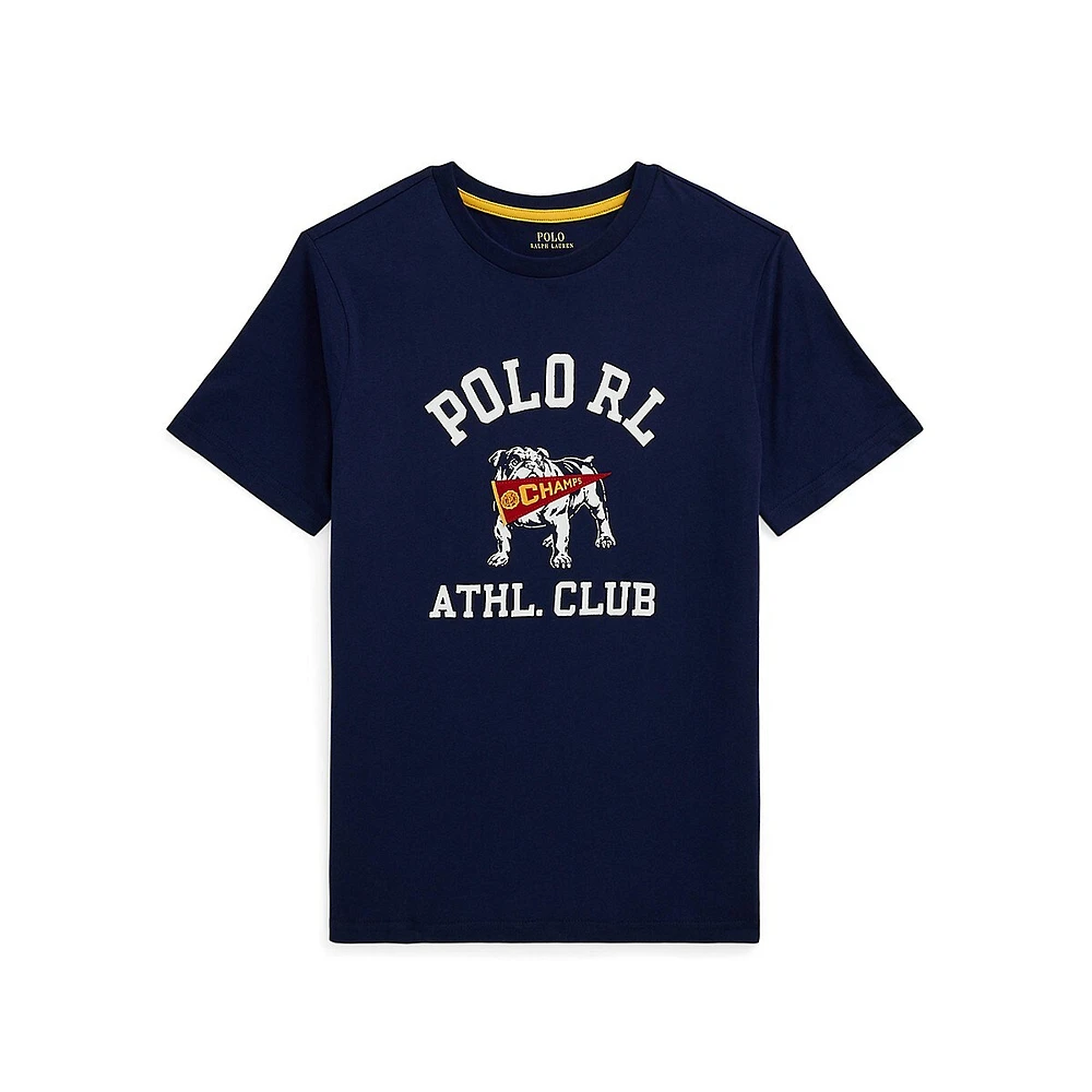 Boy's Logo Bull Dog Cotton T-Shirt