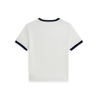 Boy's Corduroy-Logo Jersey T-Shirt