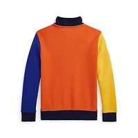 Boy's Colourblocked Quarter-Zip Sweatshirt