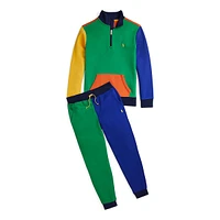 Boy's Colourblocked Quarter-Zip Sweatshirt