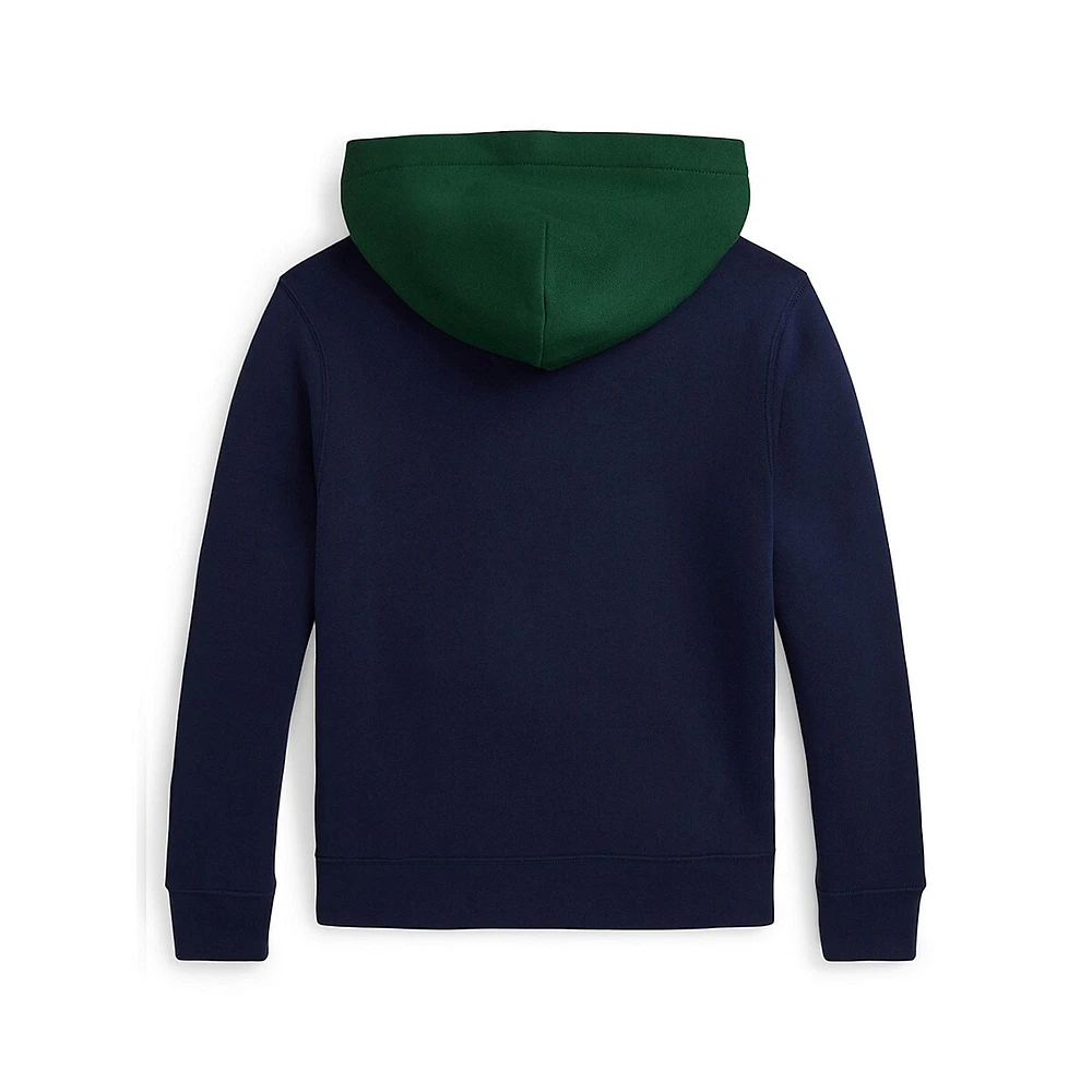 Boy's Colourblocked Logo Hoodie