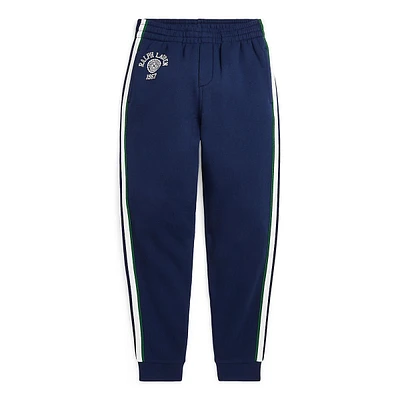 Boy's Side-Stripe Logo Joggers