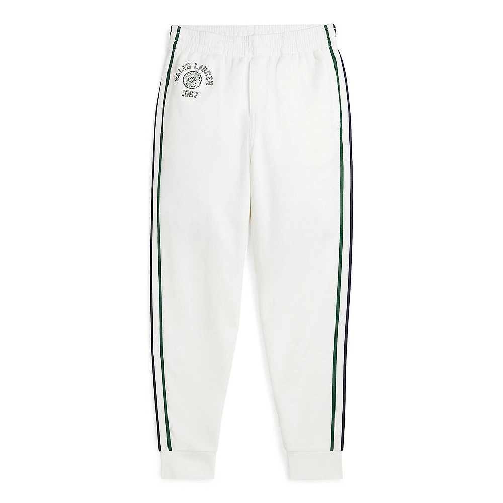 Boy's Side-Stripe Logo Joggers