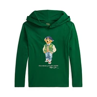 Boy's Polo Bear Hooded Long-Sleeve T-Shirt