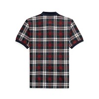 Boy's Plaid Mesh Polo Shirt