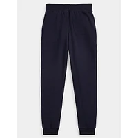 Boy's Plaid-Logo Fleece Jogger Pants