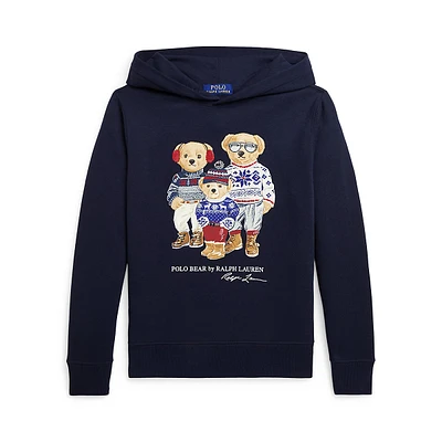 Boy's Polo Bear Family Fleece Hoodie