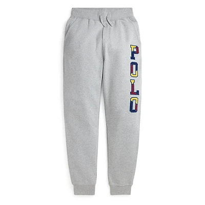 Boy's Corduroy-Logo Fleece Joggers