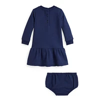 Baby Girl's Logo Fleece Dress & Bloomer