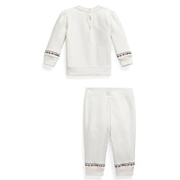 Baby's 2-Piece Logo Fleece Sweatshirt & Jogger Pants Set