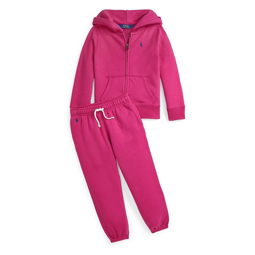 Little Girl's Full-Zip Fleece Hoodie