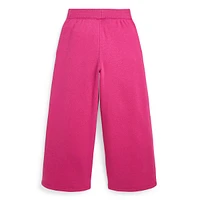 Little Girl's Wide-Leg Fleece Sweatpants