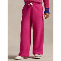 Little Girl's Wide-Leg Fleece Sweatpants