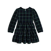 Little Girl's Plaid Corduroy Dress