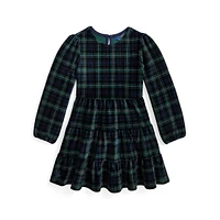 Little Girl's Plaid Corduroy Dress