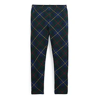 Little Girl's Plaid Stretch-Jersey Leggings