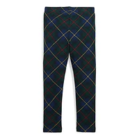 Little Girl's Plaid Stretch-Jersey Leggings