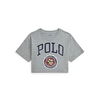 Little Girl's Logo Crest Boxy T-Shirt