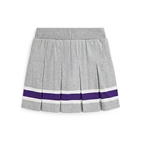 Little Girl's Striped Pleated Jersey Skort