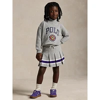 Little Girl's Striped Pleated Jersey Skort