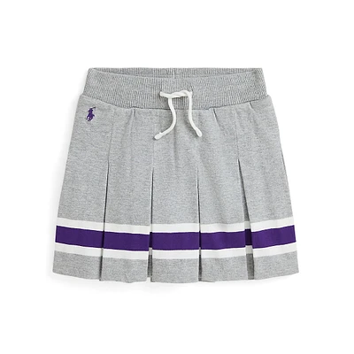 Little Girl's Striped Pleated Jersey Skort