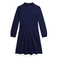 Little Girl's Stretch-Mesh Polo Dress