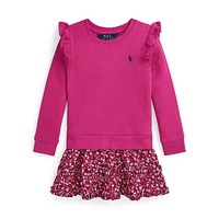 Little Girl's Fleece & Floral Dress