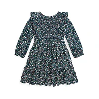 Little Girl's Floral Smocked Jersey Dress