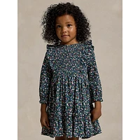 Little Girl's Floral Smocked Jersey Dress