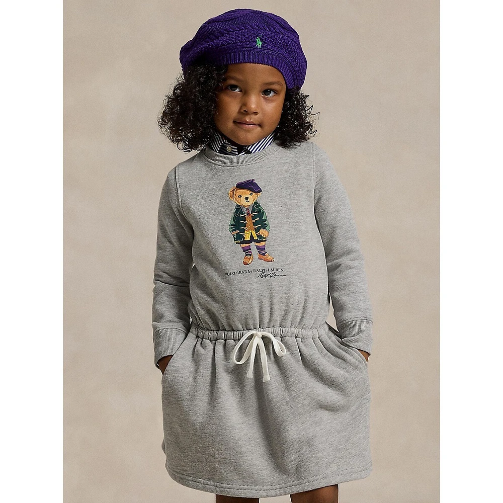 Little Girl's Polo Bear Fleece Dress